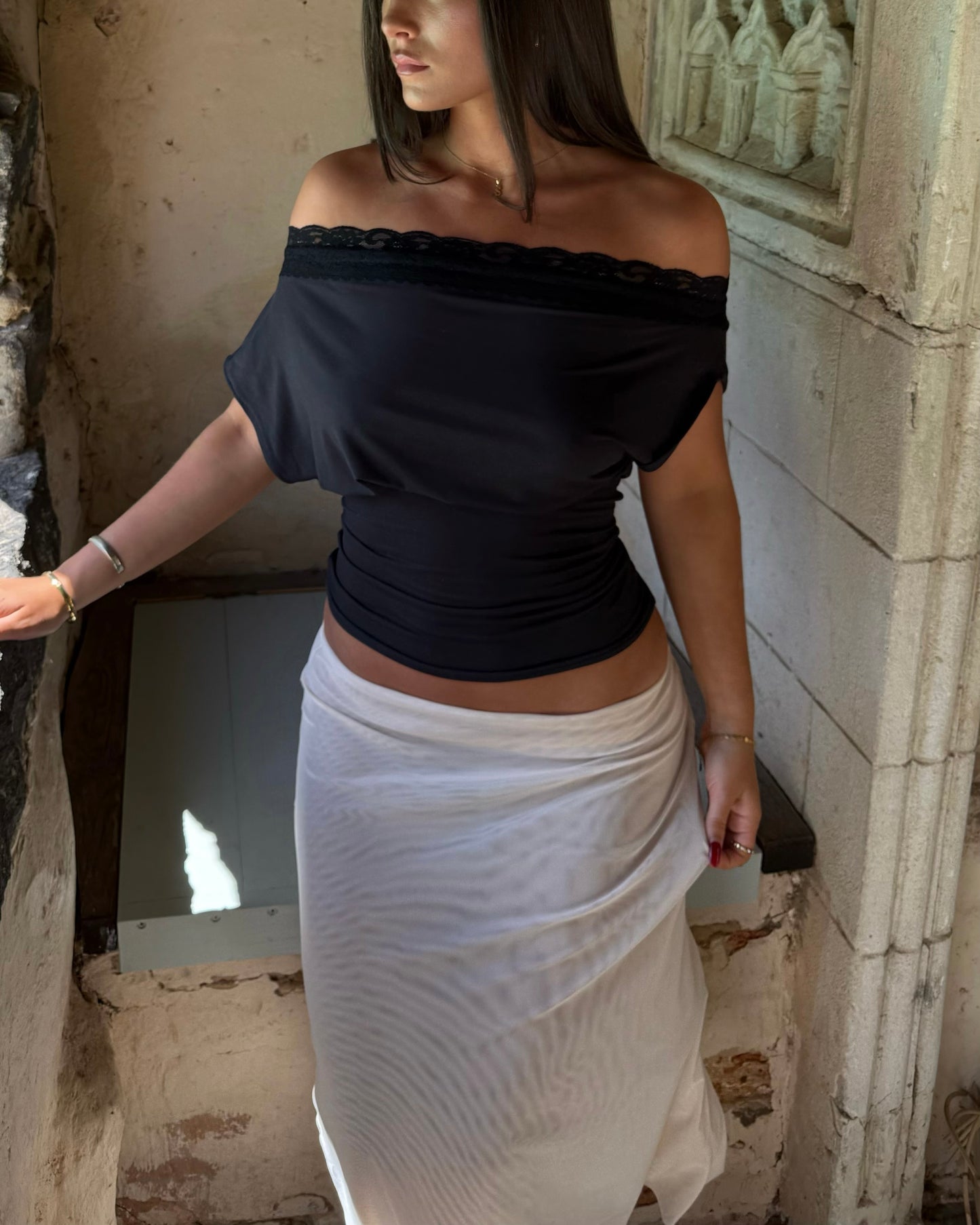 Lola Lace Asymmetric Top