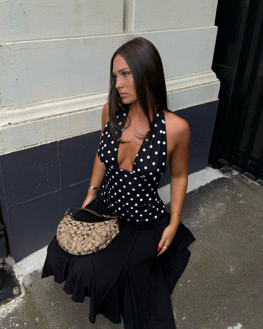 The Belle Top in Polka Dot